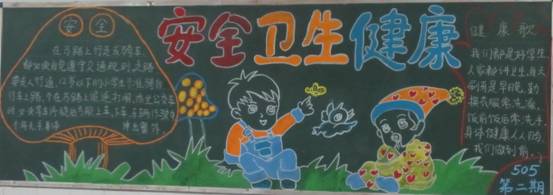 东方河宕学校开展"安全卫生教育"主题黑板报评比活动